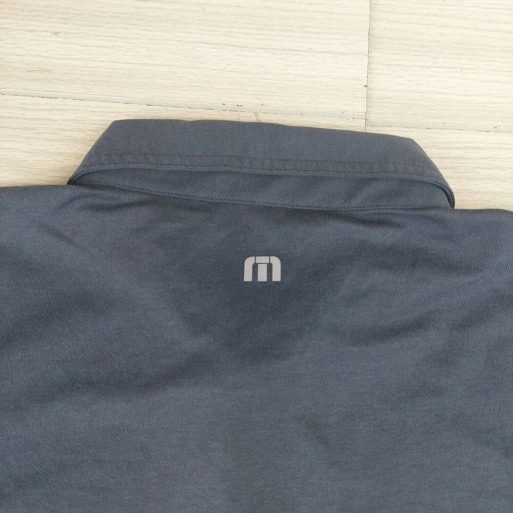 Travis Mathew Polo Shirt Mens‎ XL Gray Short Sleeve Golf Logo Two Tone NWT